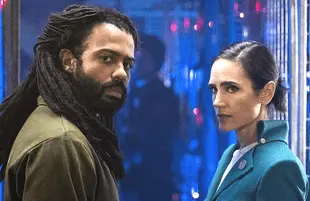Daveed Diggs and Jennifer Connelly in Snowpiercer. (TNT)