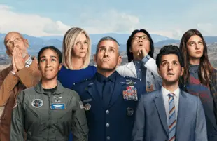 The lead cast of Space Force. (Netflix)