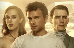 Jessica Brown Findlay, Alden Ehrenreich and Harry Lloyd star in Brave New World. (Peacock)