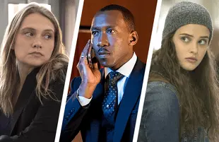 Merritt Wever in Unbelievable,  Mahershala Ali in Luke Cage and Katherine Langford in 13 Reasons Why. (Netflix)