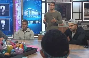 Between the safety suite competition and the nomination ceremony, Sunday's jam-packed Big Brother  was left with precious little time for scene setting and strategy talk.  (Photo:CBS)