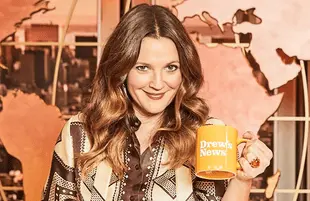 Drew Barrymore on the set of her new daytime talk show. (Photo: Ben Watts/CBS)