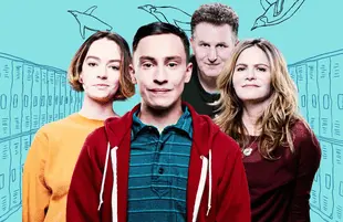  Brigette Lundy-Pain, Keir Gilchrist, Michael Rapaport and Jennifer Jason-Leigh star in Atypical. (Netflix)