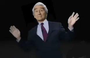 Sam Waterston on Colbert. (CBS)