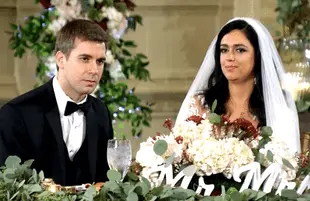 Good times: Married at First Sight's Henry and Christina on their wedding night. (Lifetime)