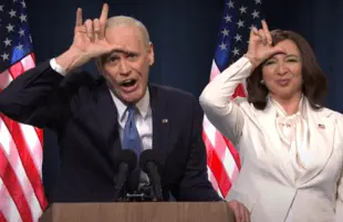 Jim Carrey as Joe Biden and Maya Rudolph as Kamala Harris on Saturday Night Live (NBC)