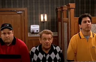 Kevin James, Jerry Stiller, Ray Romano in The King of Queens (CBS)