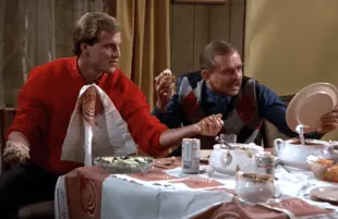 Woody Harrelson and John Ratzenberger on Cheers (NBC)
