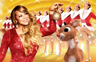 Among this week's holiday highlights: Mariah Carey's Magical Christmas Special, Christmas Spectacular Starring the Radio City Rockettes and Rudolph the Red-Nosed Reindeer. (Photos: Apple TV+, NBC, CBS)
