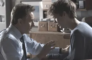 Bryan Cranston as Michael Desiato and Hunter Doohan as Adam Desiato in Your Honor (Photo: Skip Bolen/Showtime)