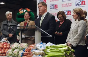 Boston mayor Martin J. Walsh in a scene from City Hall. (PBS)
