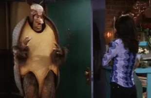 David Schwimmer as the Holiday Armadillo on Friends (NBC)