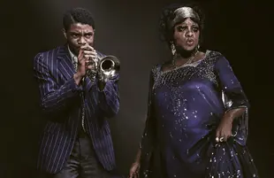 Chadwick Boseman and Viola Davis in Ma Rainey's Black Bottom. (Photo: Netflix) 