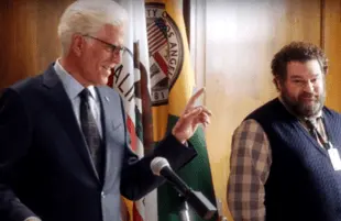 Ted Danson and Bobby Moynihan in Mr. Mayor (NBC)