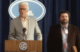 Ted Danson and Bobby Moynihan in Mr. Mayor (NBC)