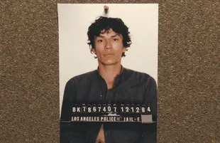 Richard Ramirez faces the camera in an image from Night Stalker: The Hunt for a Serial Killer. (Netflix)