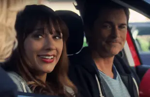Rashida Jones and Rob Lowe on Parks and Recreation (Peacock)