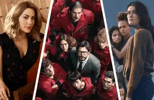 Left to right: The Imposters (Bravo), Money Heist/La Casa de Papel (Netflix) and The Wilds (Amazon).