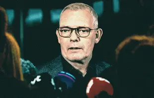 Søren Malling plays Copenhagen homicide chief Jens Møller in The Investigation. (HBO) 