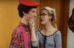 Dustin Diamond and Tori Spelling on Saved By the Bell (Peacock)
