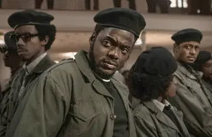 Darrel Britt-Gibson, Daniel Kaluuya and Lakeith Stanfield in Judas and the Black Messiah. (Photo: Glen Wilson/Warner Bros.)