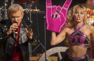 Billy Idol and Miley Cyrus