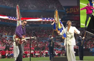 Eric Church, Jazmine Sullivan, Warren "Wawa" Snipe at Super Bowl LV