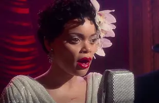 Andra Day stars in The United States vs. Billie Holiday. (Hulu)
