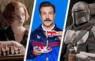 Queens Gambit, Ted Lasso and The Mandalorian. (Photos: Netflix, Apple TV+ and Disney+)