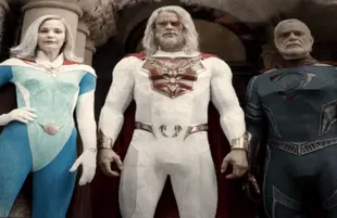 Leslie Bibb, Josh Duhamel, Ben Daniels in Jupiter's Legacy (Netflix)