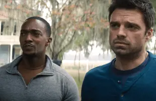 Anthony Mackie and Sebastian Stan in The Falcon and the Winter Soldier (Disney+)