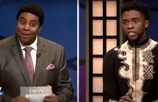 Kenan Thompson and Chadwick Boseman on Saturday Night Live (NBC)
