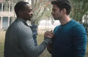 Anthony Mackie and Sebastian Stan in The Falcon and the Winter Soldier (Disney+)