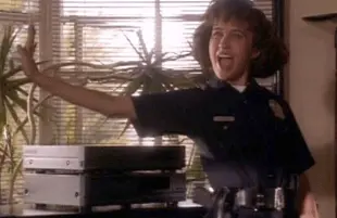 Anne Bobby as Officer Vicki Quinn in ABC's short-lived 1990 series Cop Rock. (Photo: Shout! Factory)