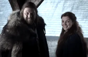 Sean Bean and Michelle Fairley in Game of Thrones (HBO)
