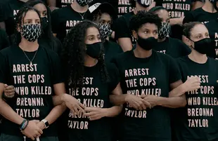 144 WNBA players gather to demand justice for Breonna Taylor (Joshua W. Smith/ESPN)