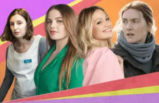 Laura Carmichael in The Secrets She Keeps, Olivia Holt and Chiara Aurelia in Cruel Summer and Kate Winslet in Mare of Easttown. (Photos: AMC, Freeform, HBO) 