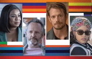 From left to right: Uzo Aduba, John Benjamin Hickey, Joel Kinnaman and Quintessa Swindell in the fourth season of In Treatment. (Photo: HBO)