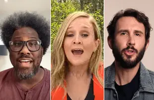 Sam Bee recruited W. Kamau Bell, Josh Groban, and more famous friends for a gun reform PSA (Photos: TBS)