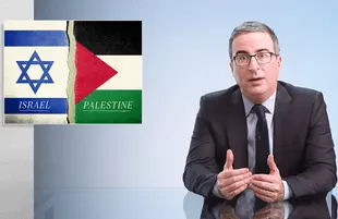 John Oliver opened Sunday's show with an examination of the violence in Israel-Palestine (Photo: HBO)