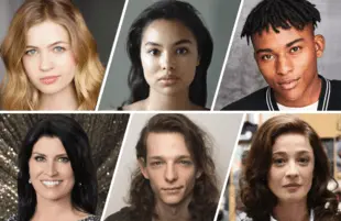 Top row: Olivia Welch, Jessica Sula, Camron Jones. Bottom row: Nancy McKeon, Mike Faist, Moira Kelly.