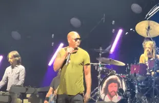 Dave Chappelle performs with the Foo Fighters at MSG on Sunday, June 20. (Photo: YouTube)