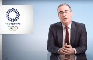 John Oliver made the case for canceling the Tokyo Olympics on Last Week Tonight. (Photo: HBO)