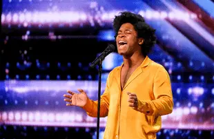 Singer Jimmie Herrod performs in AGT's audition round. (Photo: NBC)