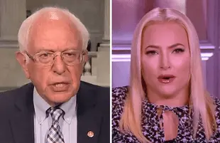 Sen. Bernie Sanders schooled Meghan McCain Wednesday morning on The View. (Photos: ABC)