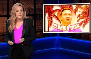 Samantha Bee explained exactly why Ron DeSantis would be "Trump 2.0" if elected president in 2024. (Photo: TBS)
