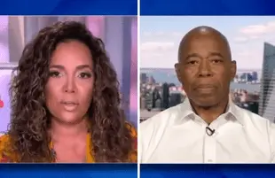 Sunny Hostin took no prisoners during Eric Adams' brief appearance on The View. (Photos: ABC)