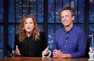 Amy Poehler and Seth Meyers host Really!?! on Late Night (Photo: Lloyd Bishop/NBC)
