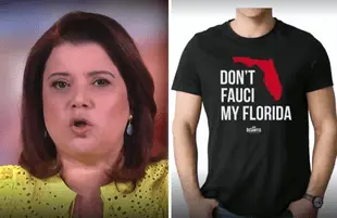 Ana Navarro tore into Ron DeSantis' 'Don't Fauci My Florida' T-shirts Wednesday on The View. (Photos: ABC)