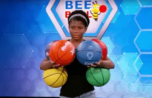 Zaila Avant-garde merged her spelling and basketball skills in Kimmel's Bee Ball game. (Photo: ABC)